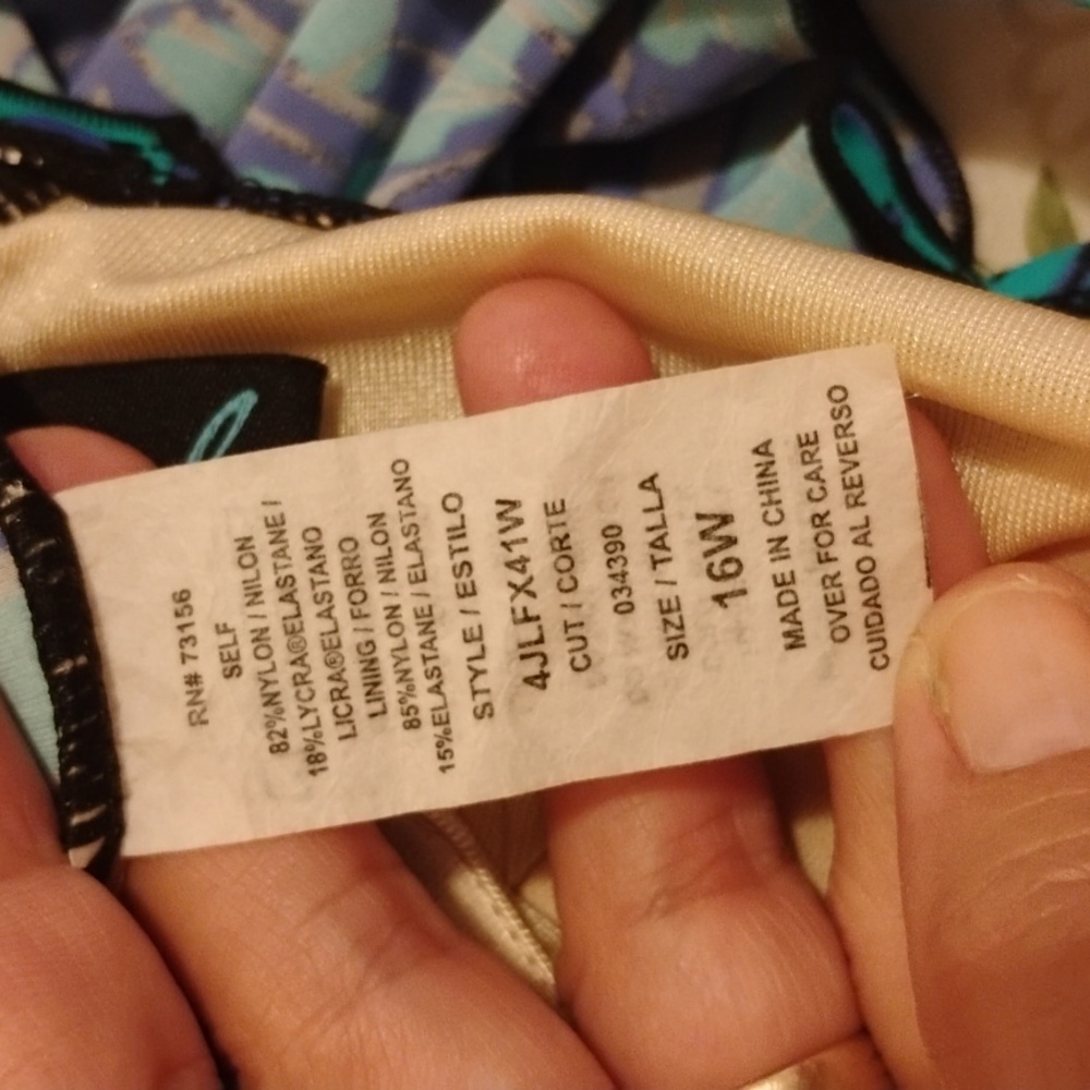 MAXINE OF HOLLYWOOD AZUL SWIMDRESS SIZE 16W - Picture 11 of 13